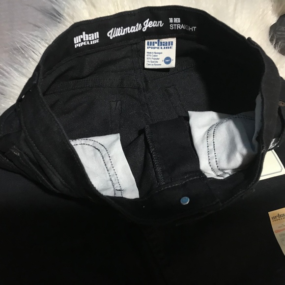 NWT Urban Pipeline black jeans adjustable waist stretch - Picture 5 of 8